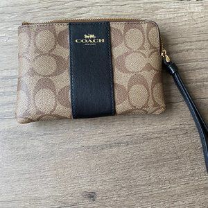 Coach Brown and Black Wristlet